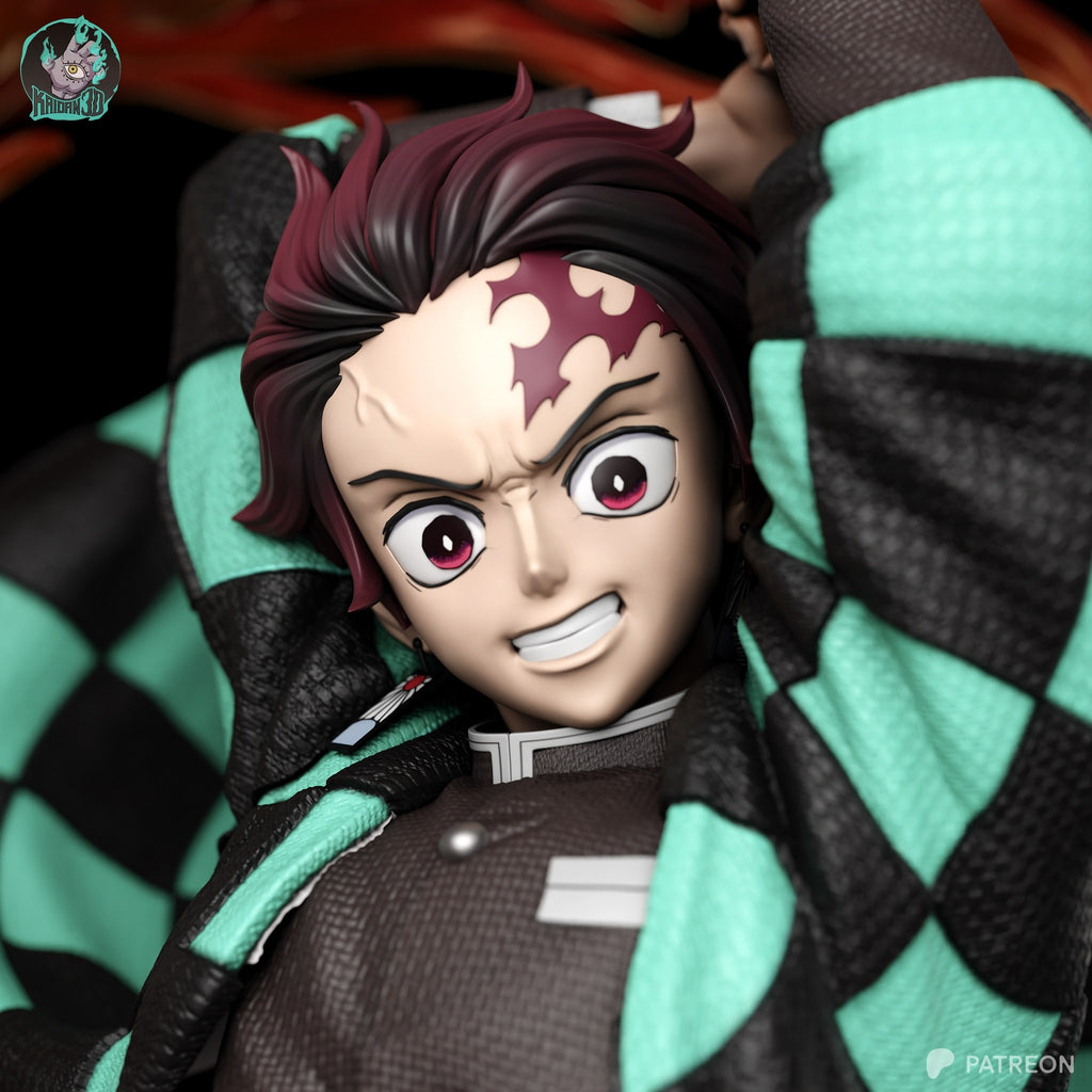 Tanjiro Kamado (Demon Slayer) resin figure by Kaidan 3D — studio render 6