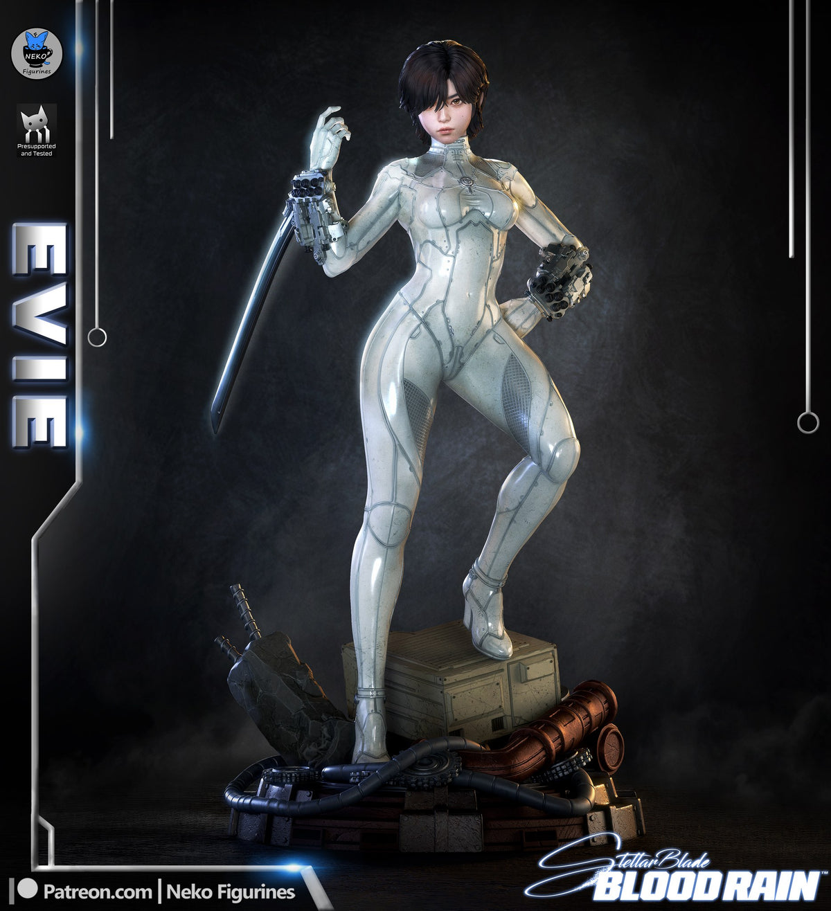 Evie (Stellar Blade) resin figure by Neko Figurines — studio render 2