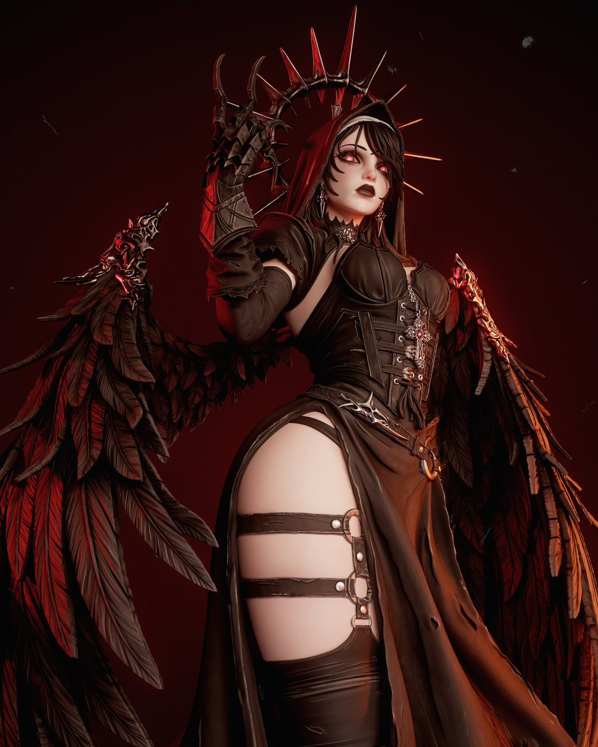 Corrupted Nun _Original Characters resin figure by CA 3D Studios — studio preview 1