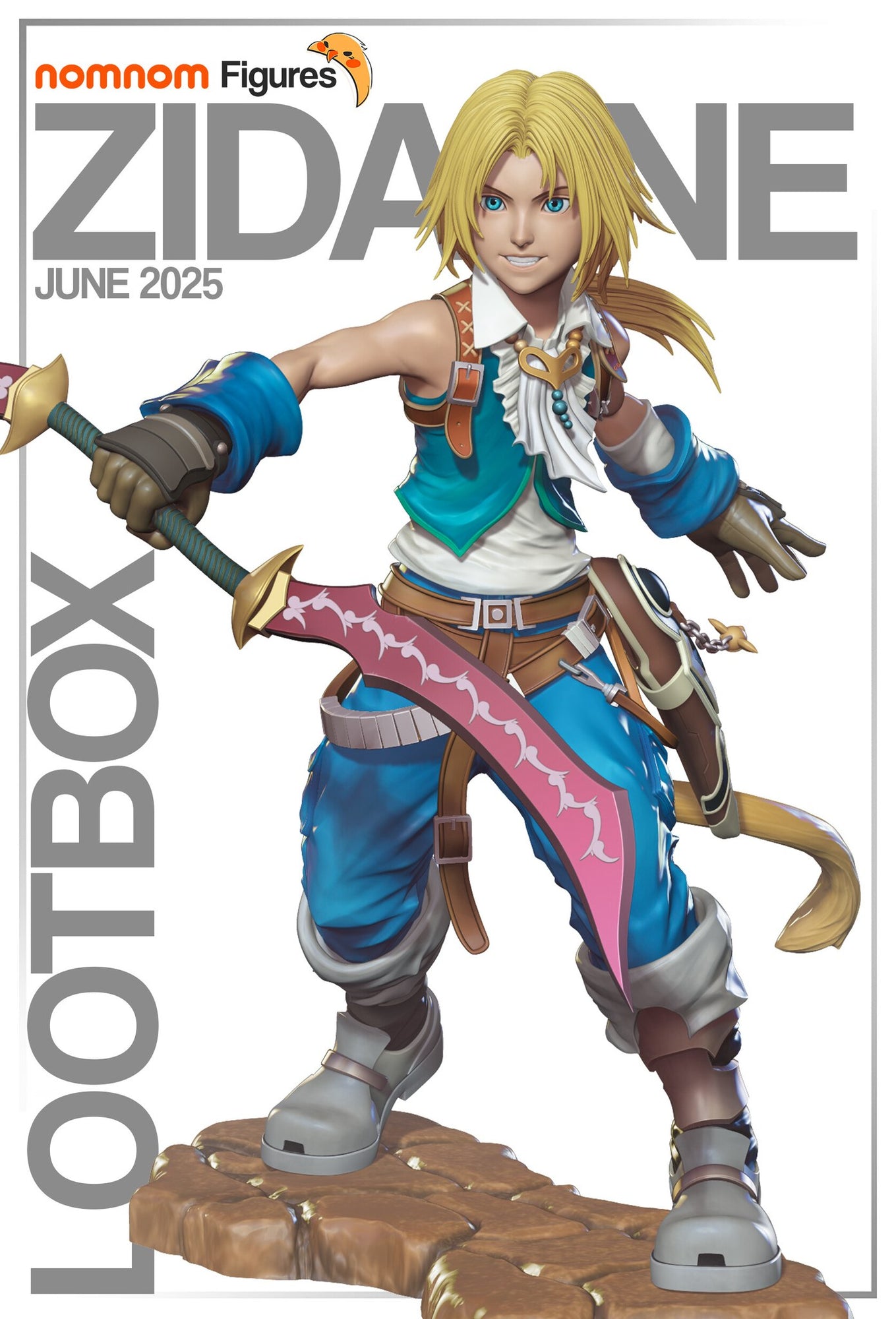 Zidane Tribal Final Fantasy resin figure by NomNom Figures — studio preview 1