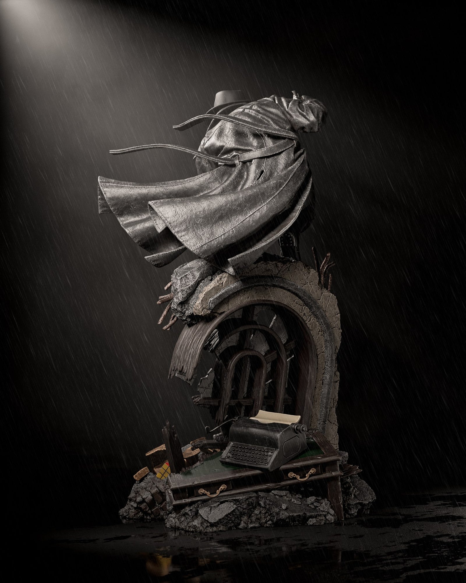 Spider-Man Noir (Marvel) resin figure by CA 3D Studios — studio render 5