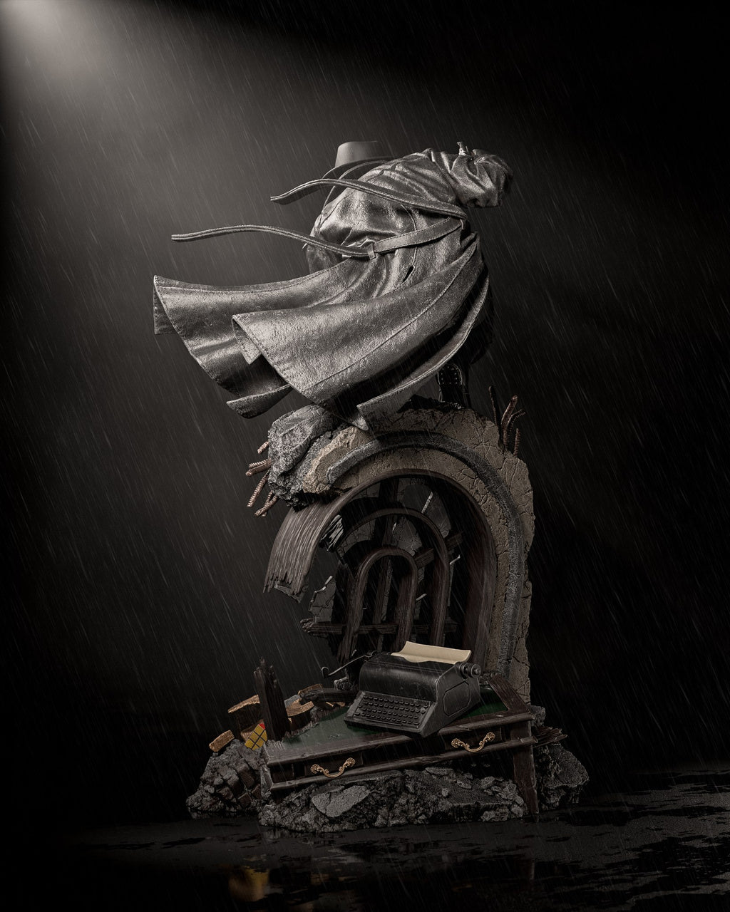 Spider-Man Noir (Marvel) resin figure by CA 3D Studios — studio render 5