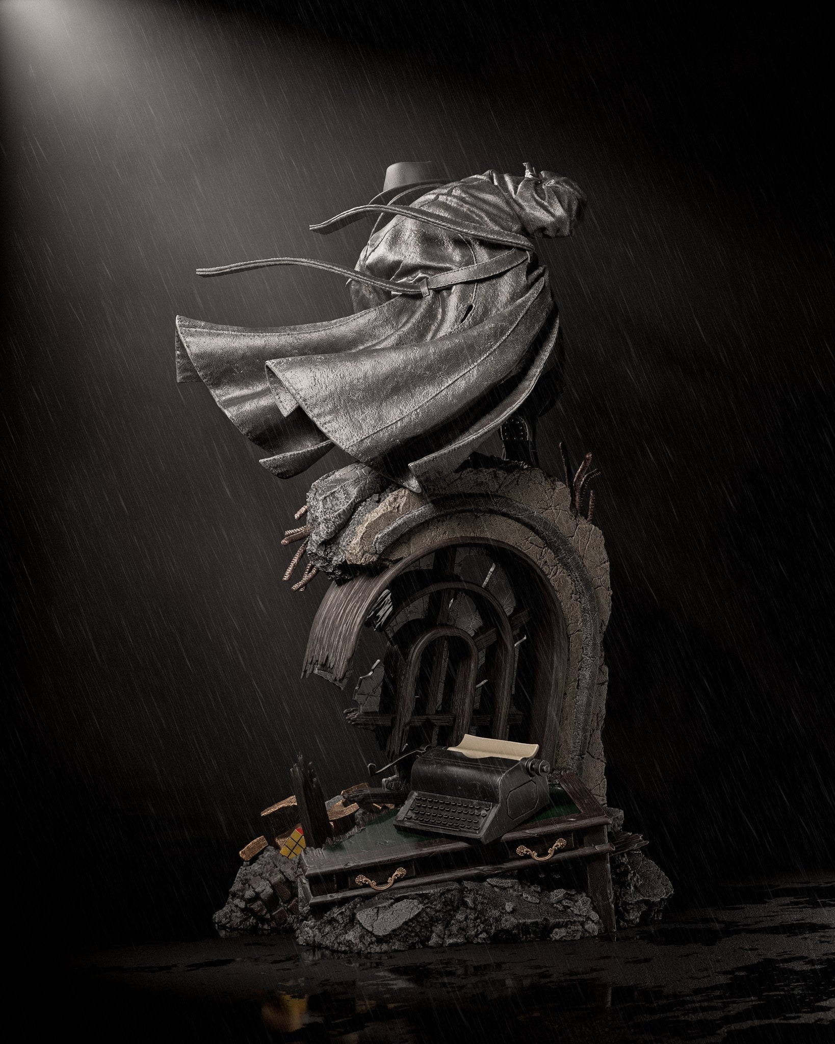 Spider-Man Noir (Marvel) resin figure by CA 3D Studios — studio render 5