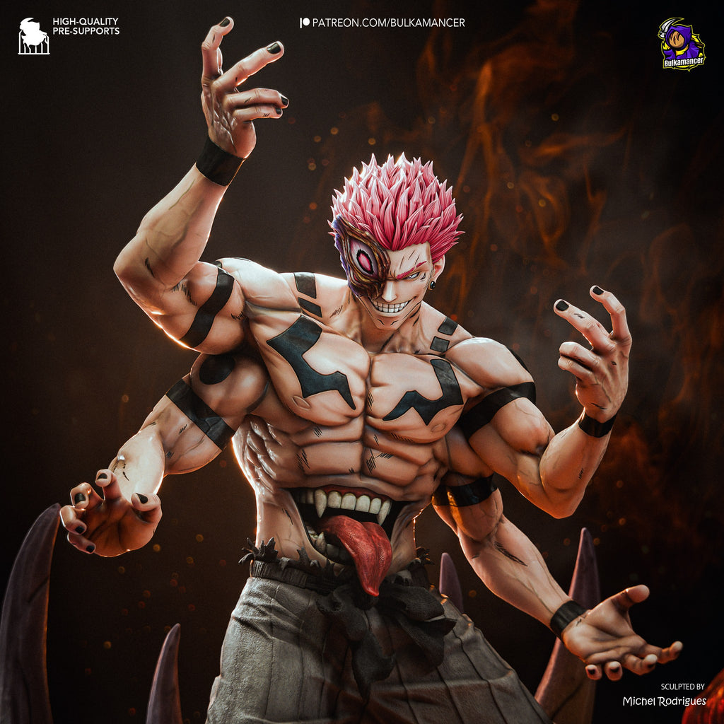 Ryomen Sukuna (Jujutsu Kaisen) resin figure by Bulkamancer — studio render 1