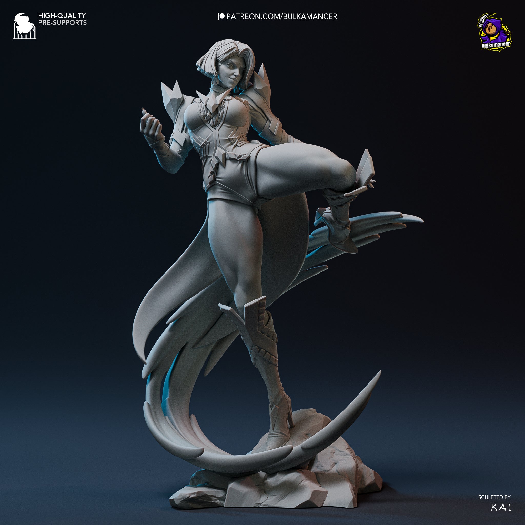 Emma Frost (Marvel) resin figure by Bulkamancer — studio render 10