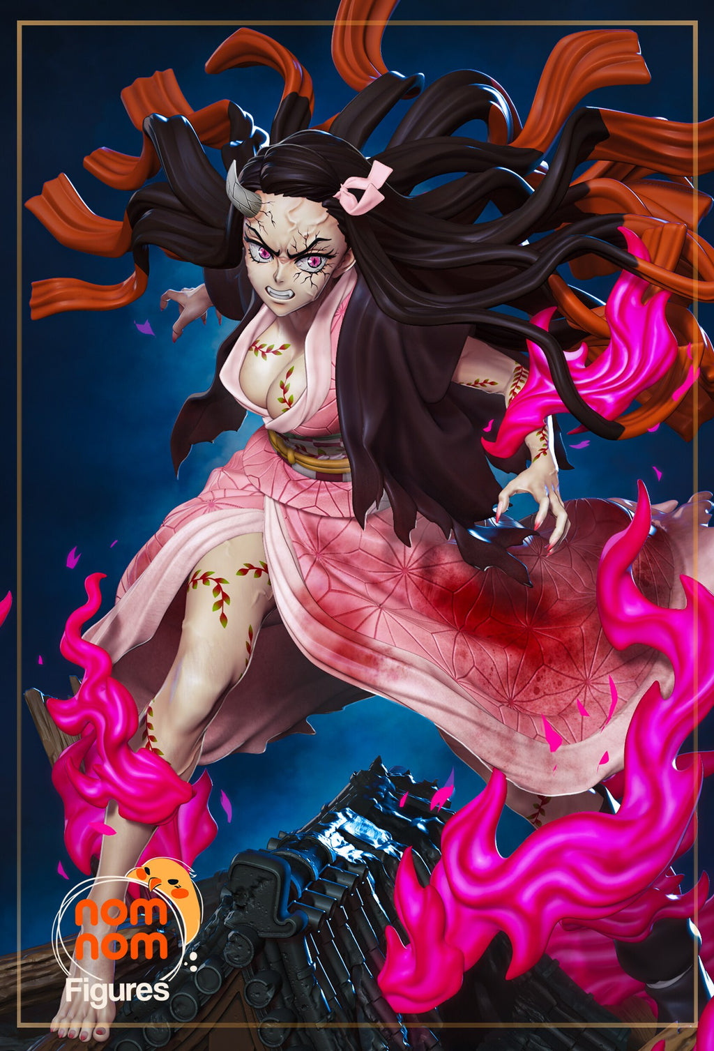 Nezuko Kamado Demon Slayer resin figure by NomNom Figures — studio preview 1