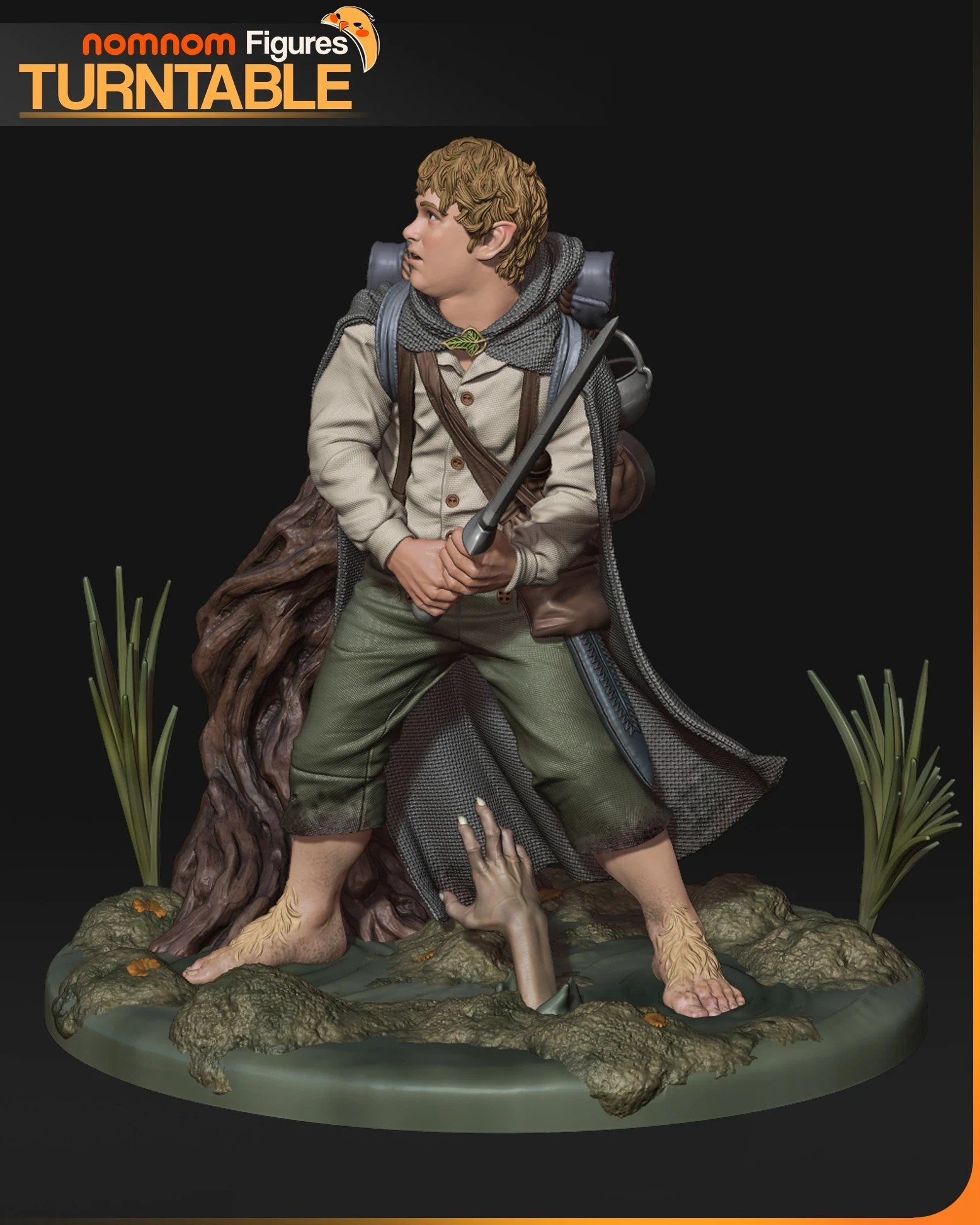 Samwise Gamgee The Lord of the Rings resin figure by NomNom Figures — studio preview 5