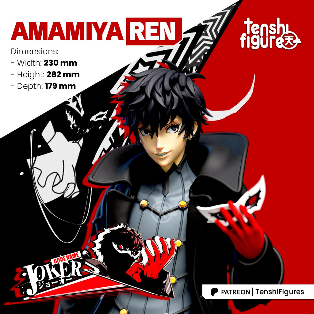 Ren Amamiya (Persona 5) resin figure by Tenshi Figures — studio render 1
