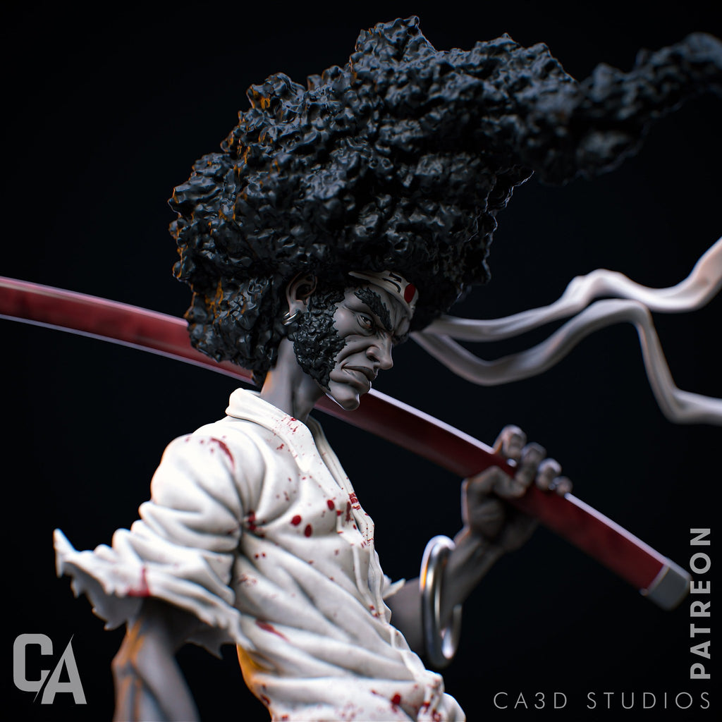 Afro Samurai resin figure by CA 3D Studios — studio preview 1