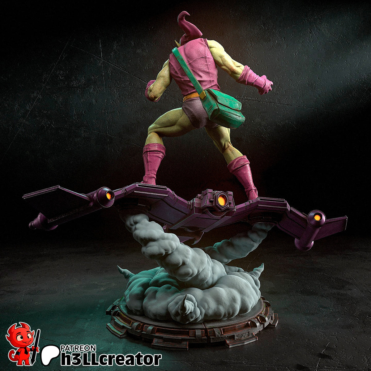 Green Goblin (Marvel) resin figure by h3LLcreator — studio render 6