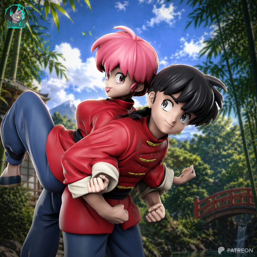 Ranma Saotome (Ranma 1/2) resin figure by Kaidan 3D — studio render 1