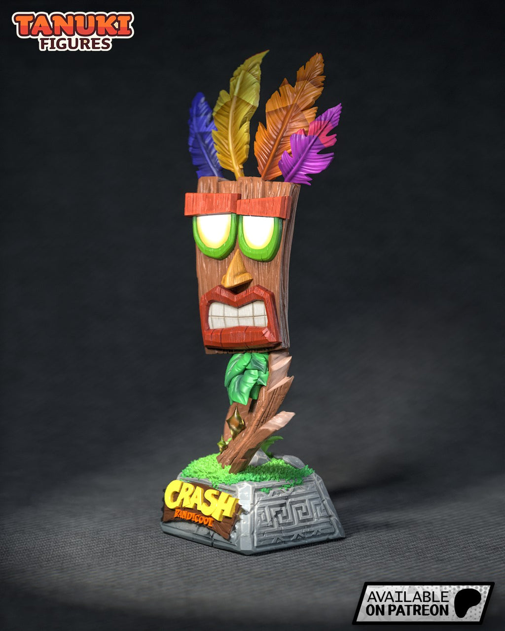 Aku Aku (Crash Bandicoot) resin figure by Tanuki Figures — studio render 2