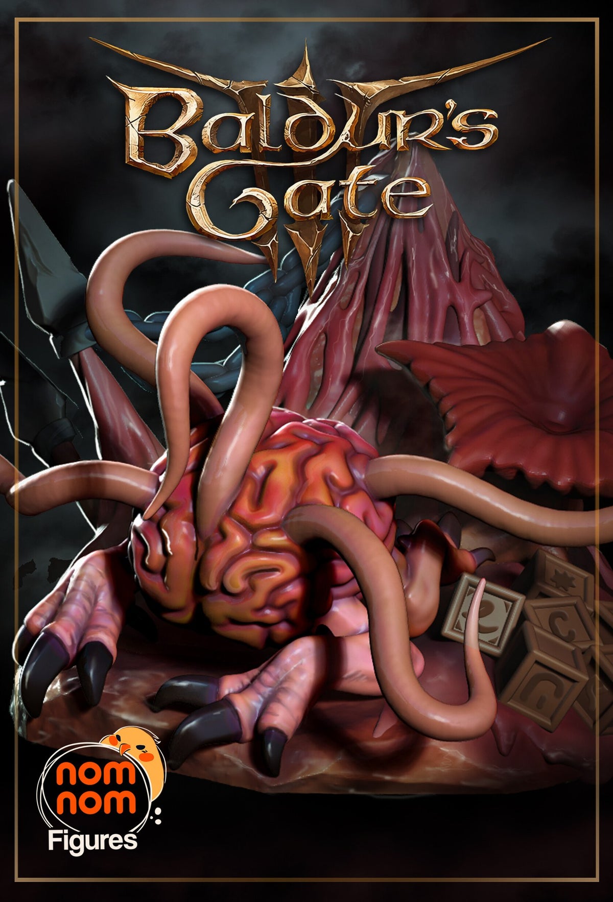 Us Baldur's Gate Chibi resin figure by NomNom Figures — studio preview 1