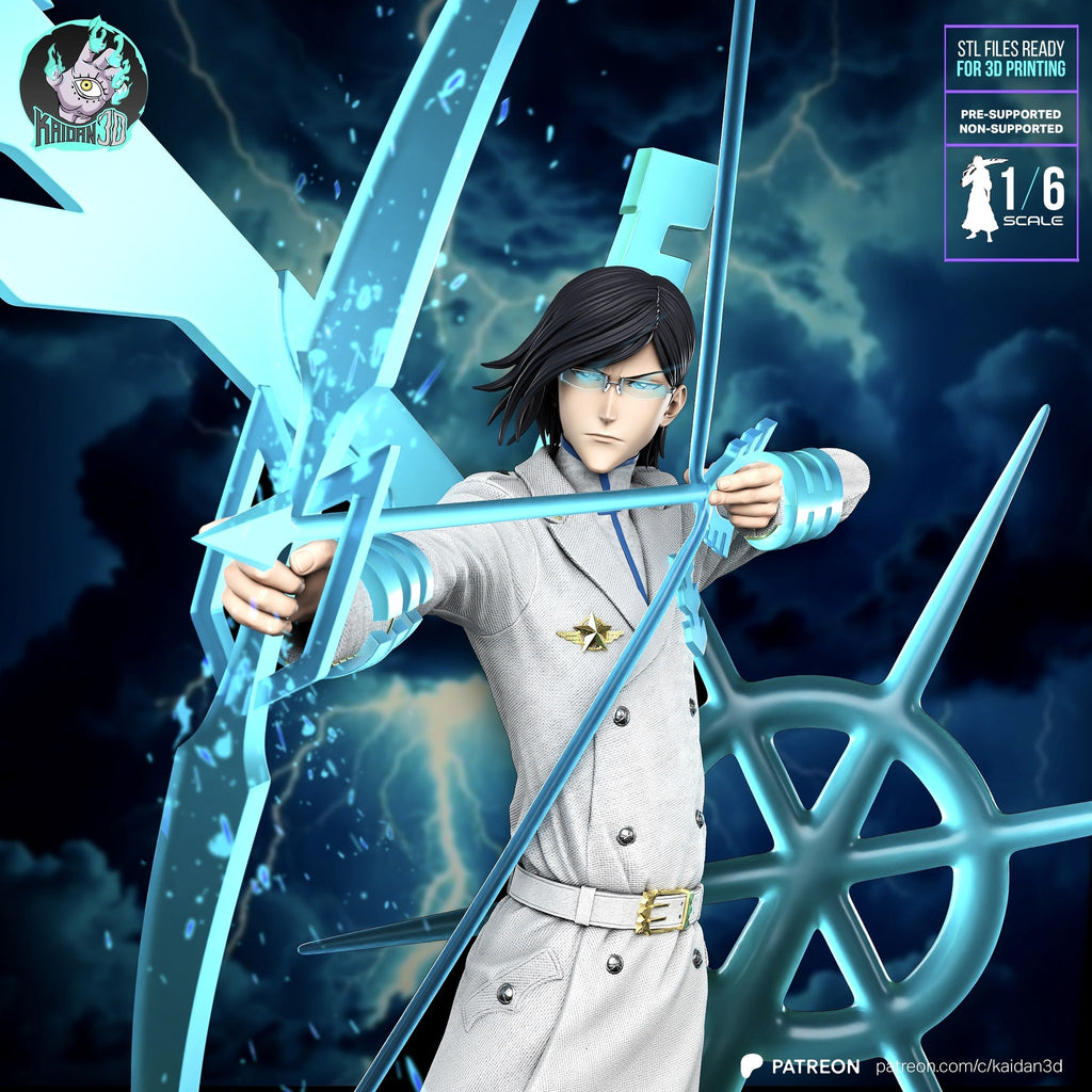 Uryu Ishida (Bleach) resin figure by Kaidan 3D — studio render 1