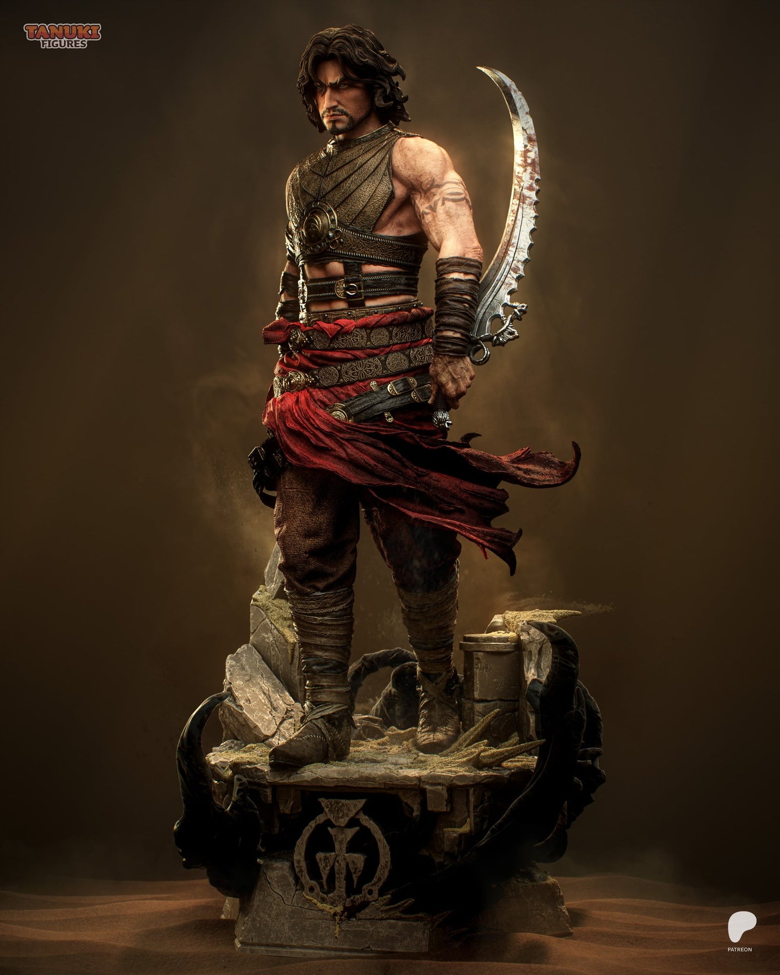 The Prince (Prince of Persia) resin figure by Tanuki Figures — studio render 5