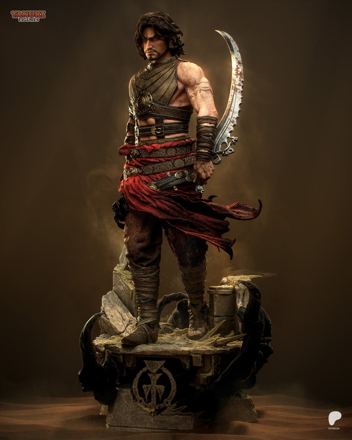 The Prince (Prince of Persia) resin figure by Tanuki Figures — studio render 5
