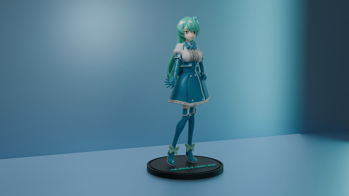 Azure Magic (Gushing Over Magical Girls) resin figure by RemyJF — studio render 2
