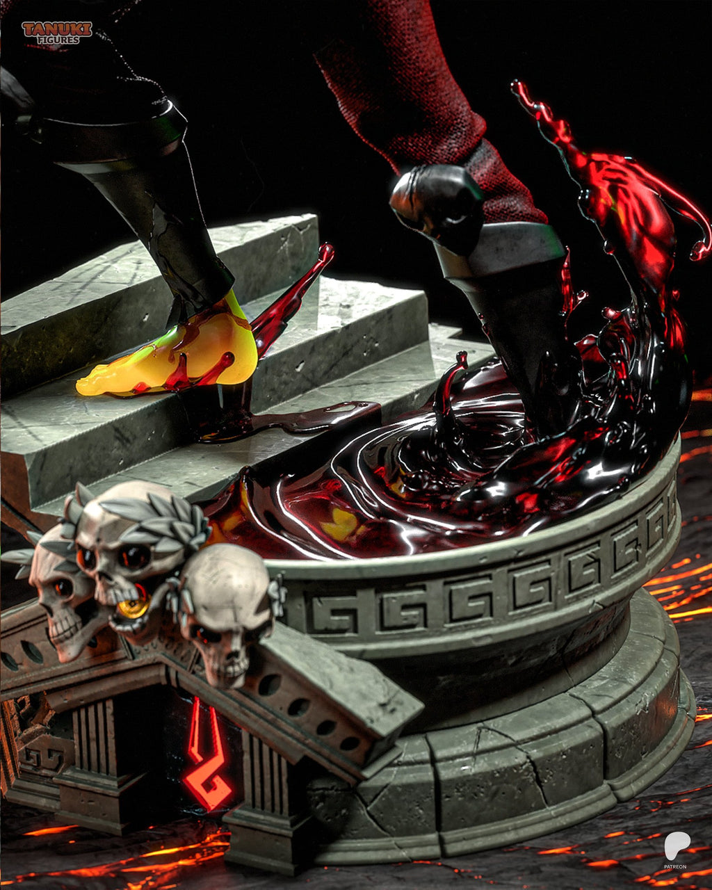 Zagreus (Hades) resin figure by Tanuki Figures — studio render 6
