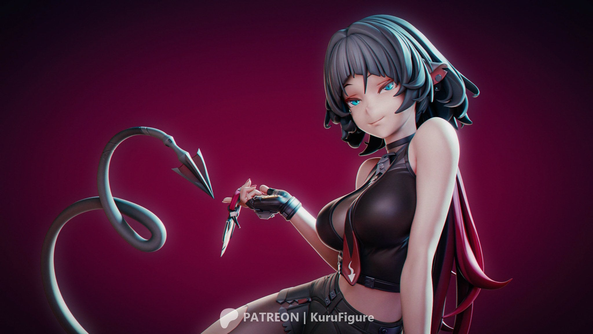 Jane Doe (Zenless Zone Zero) resin figure by Kuru Figures — studio render 4