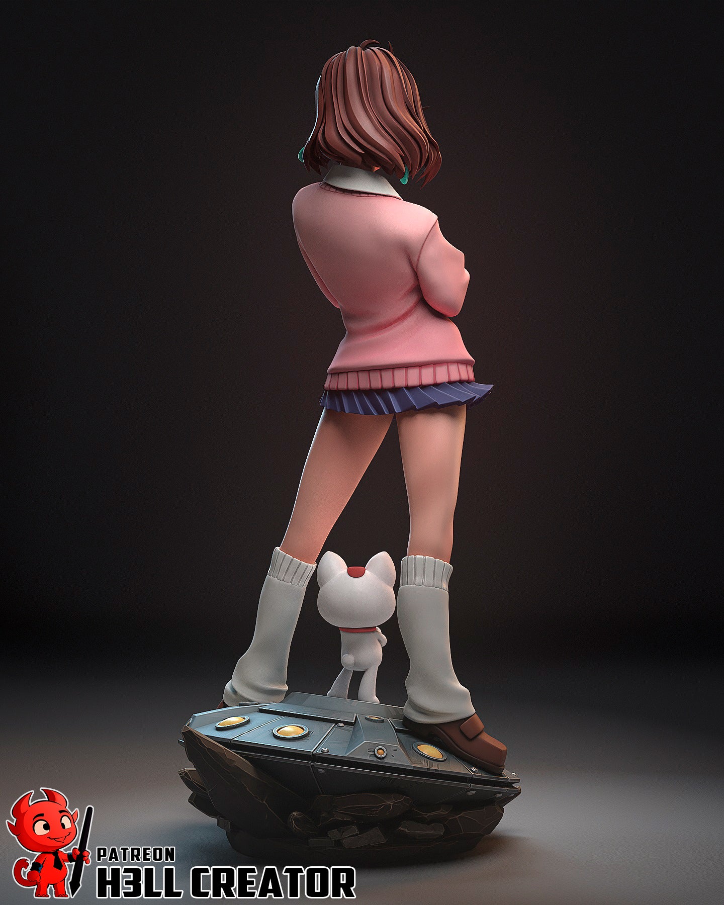 Momo Ayase (Dandadan) resin figure by h3LLcreator — studio render 8