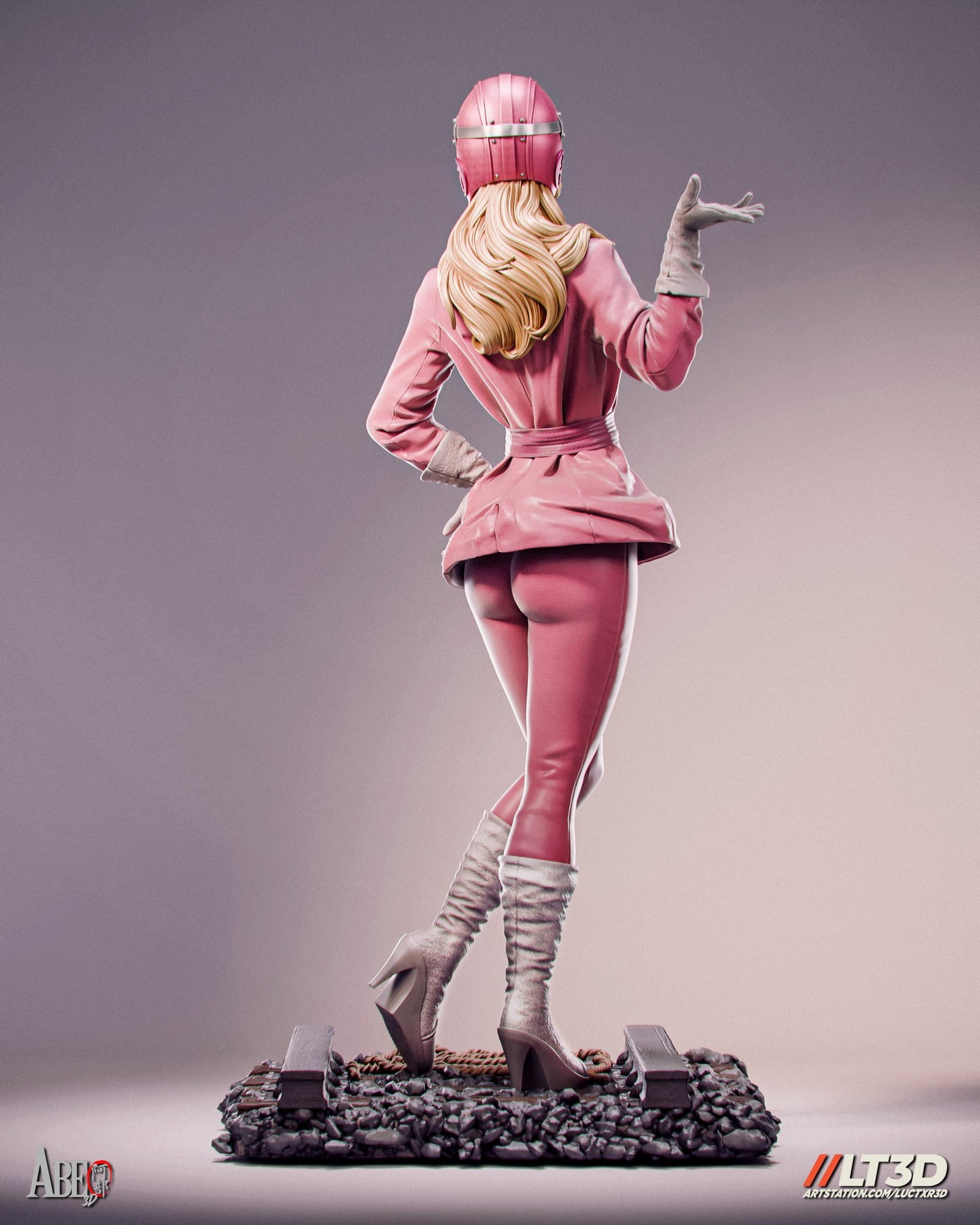 Penelope Pitstop (Wacky Races) resin figure by Abe3D — studio render 4