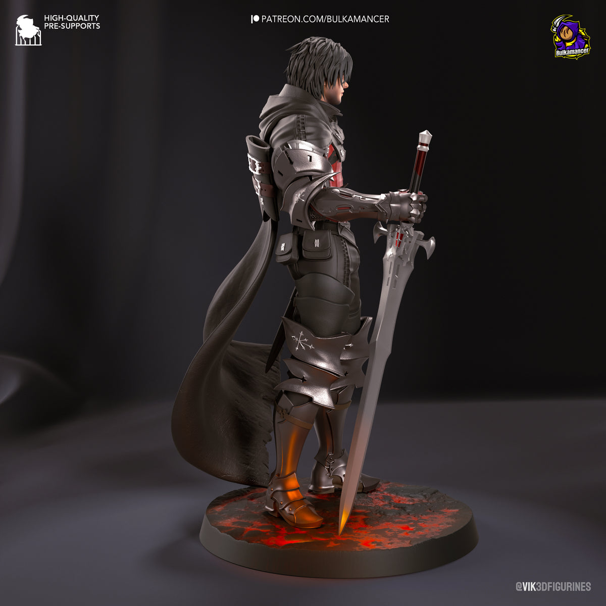 Clive Rosfield (Final Fantasy) resin figure by Bulkamancer — studio render 4