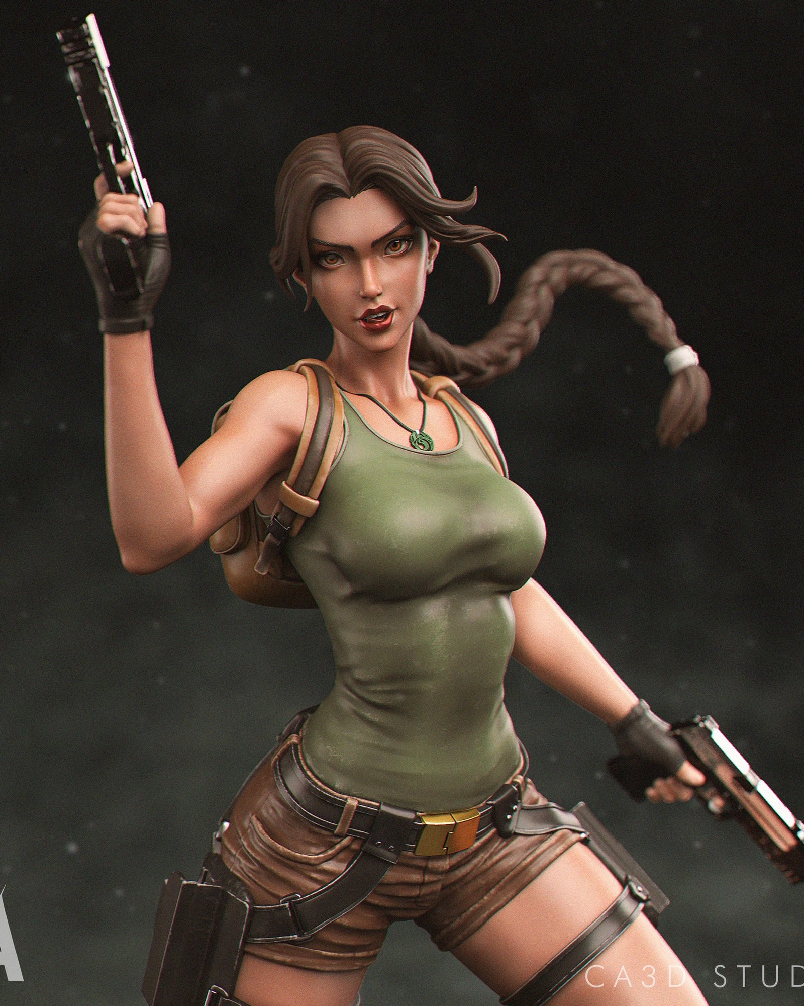 Lara Croft Tomb Raider resin figure by CA 3D Studios — studio preview 1