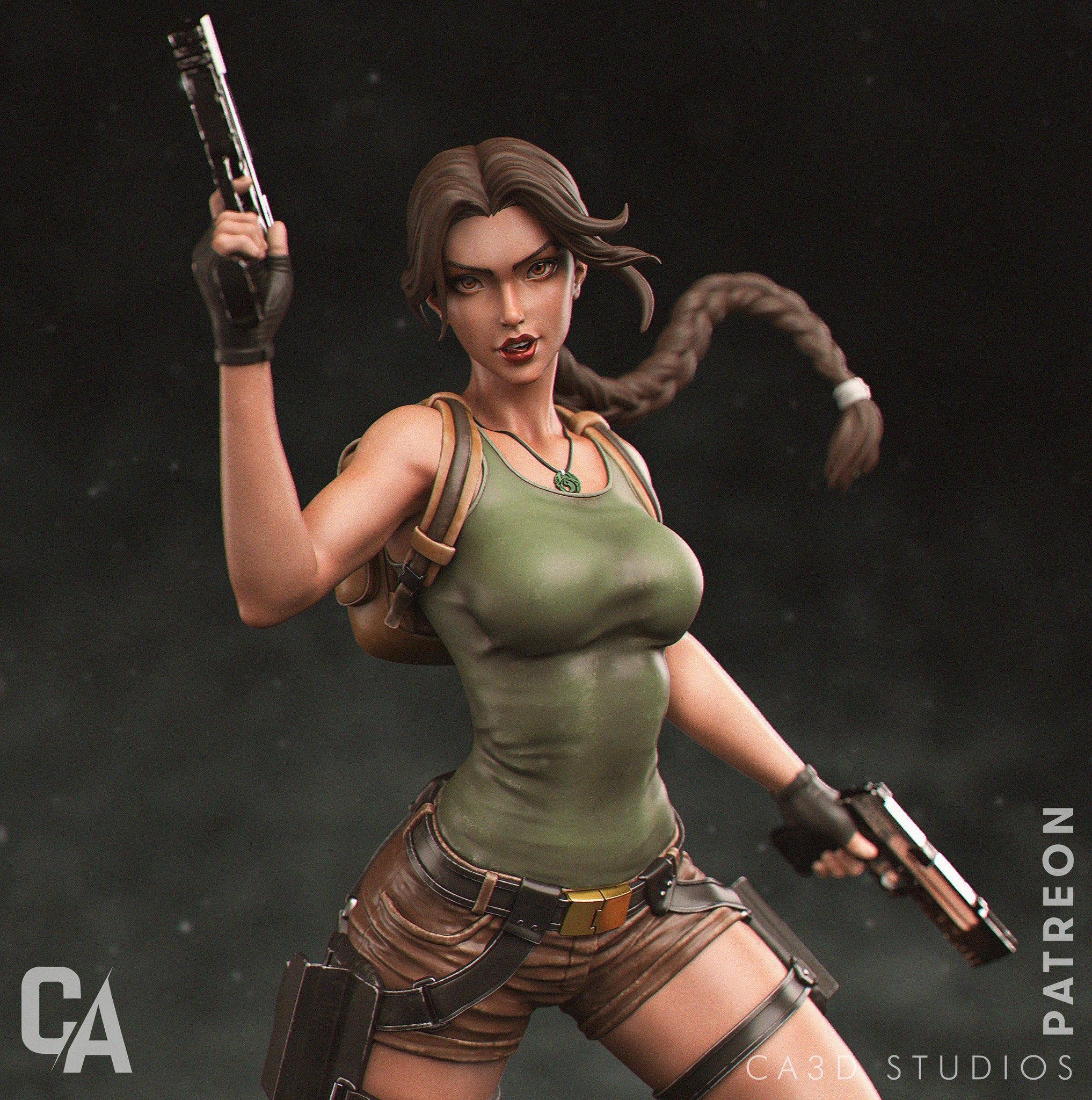 Lara Croft Tomb Raider resin figure by CA 3D Studios — studio preview 1