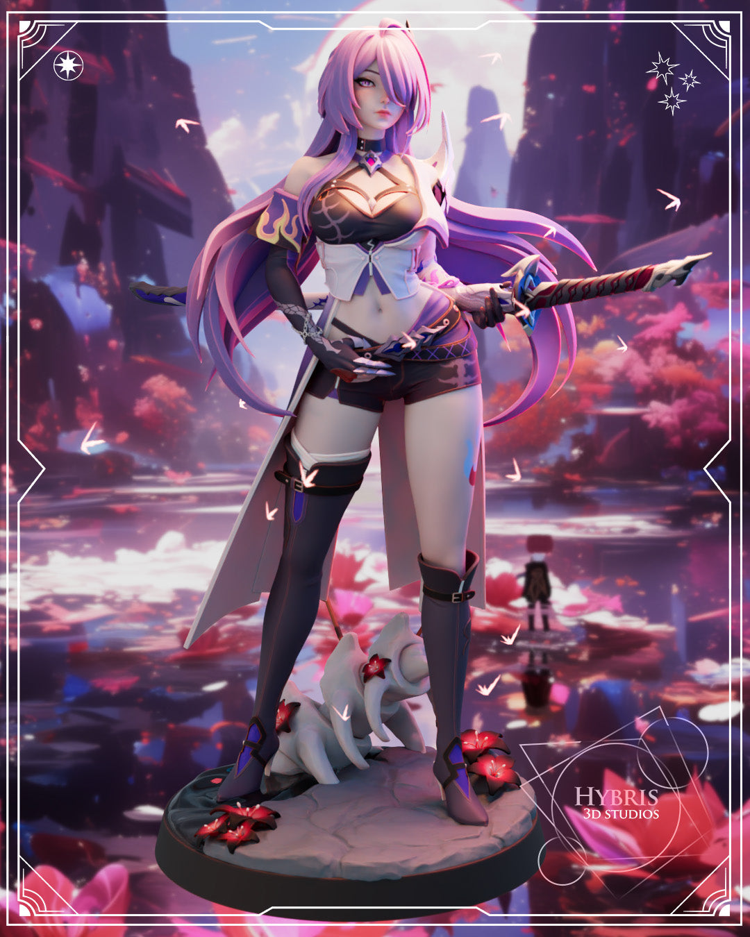 Acheron (Honkai Star Rail) resin figure by Hybris Studios — studio render 6