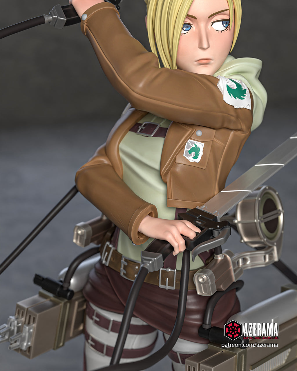 Annie Leonhart (Attack on Titan) resin figure by Azerama — studio render 3