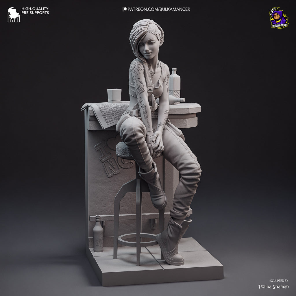 Judy Alvarez (Cyberpunk 2077) resin figure by Bulkamancer — studio render 13