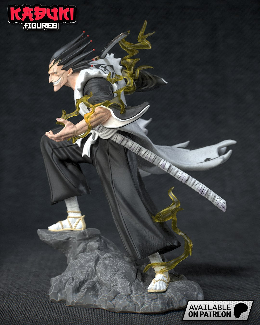 Kenpachi Zaraki (Bleach) resin figure by Tanuki Figures — studio render 3