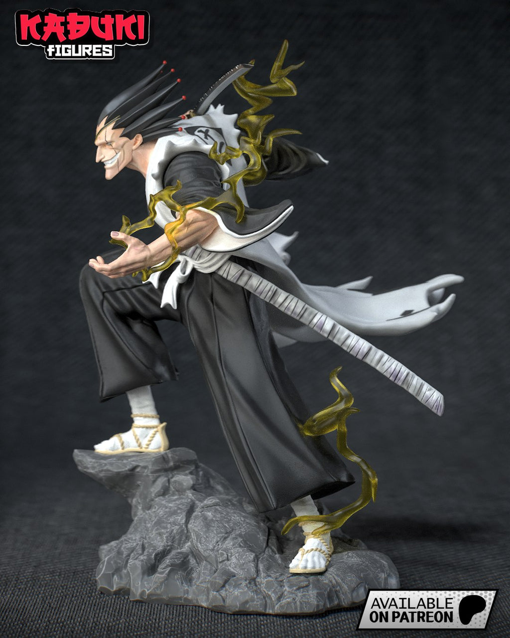 Kenpachi Zaraki (Bleach) resin figure by Tanuki Figures — studio render 3