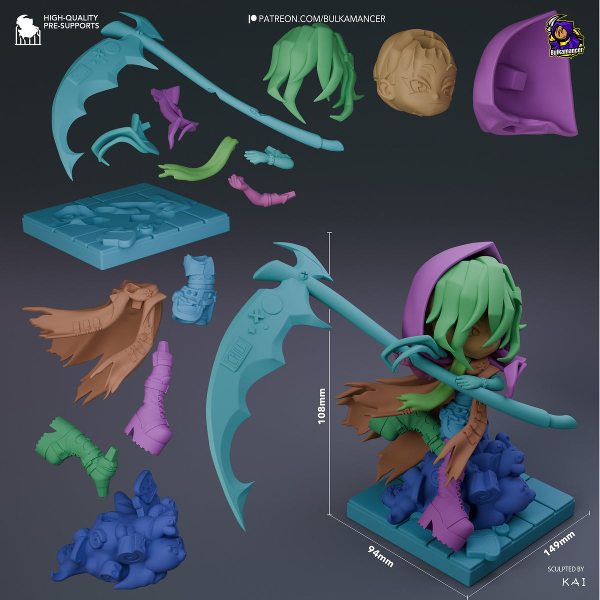 Bulka Crustreaper (Unbreadable) resin figure by Bulkamancer — studio render 4