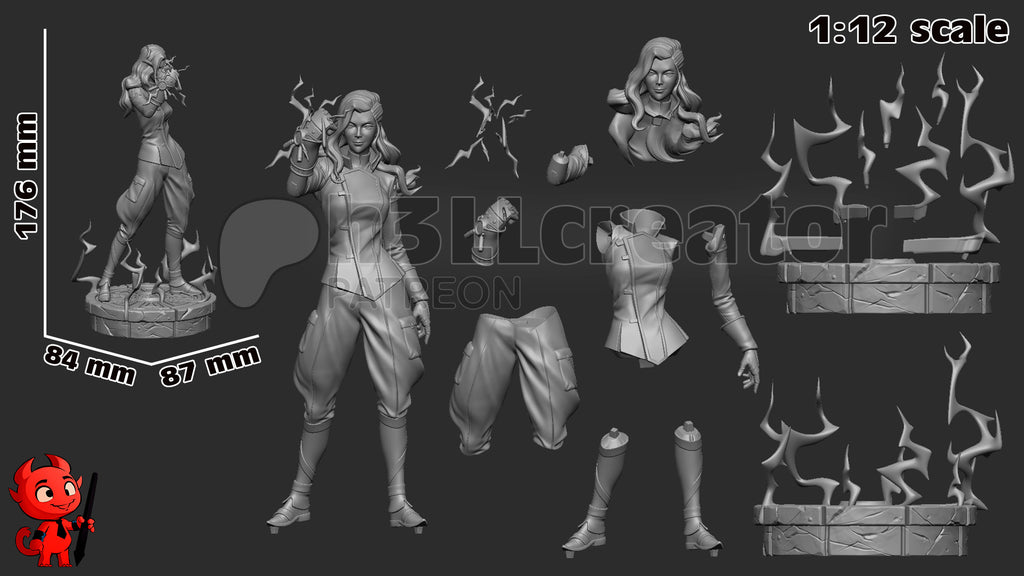 Asami Sato (The Legend of Korra) resin figure by h3LLcreator — studio render 9