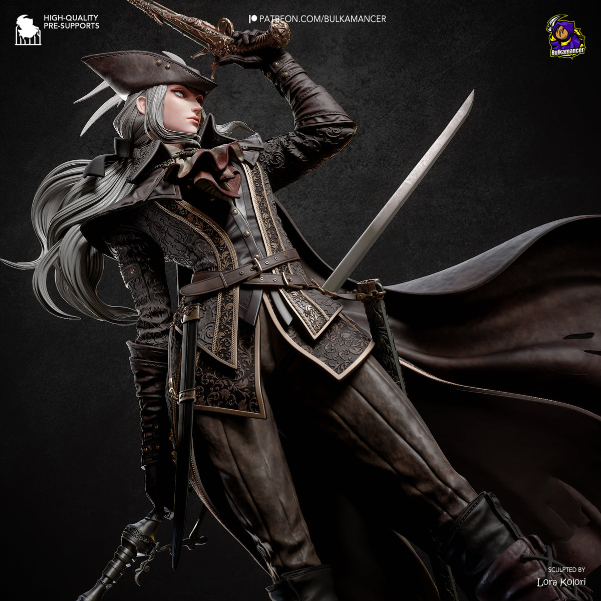Lady Maria (Bloodborne) resin figure by Bulkamancer — studio render 8