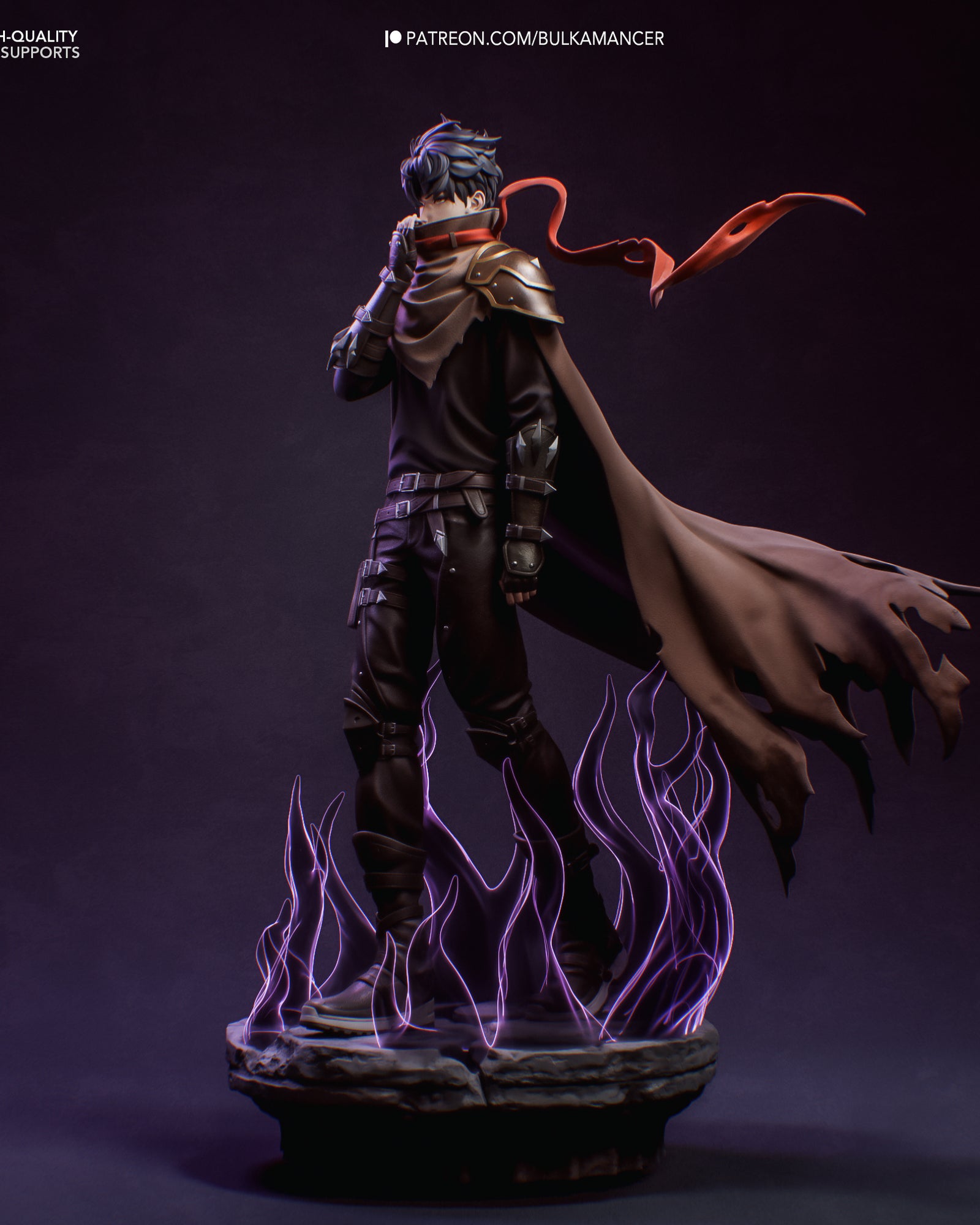 Sung Jin-Woo (Solo Leveling) resin figure by Bulkamancer — studio render 4