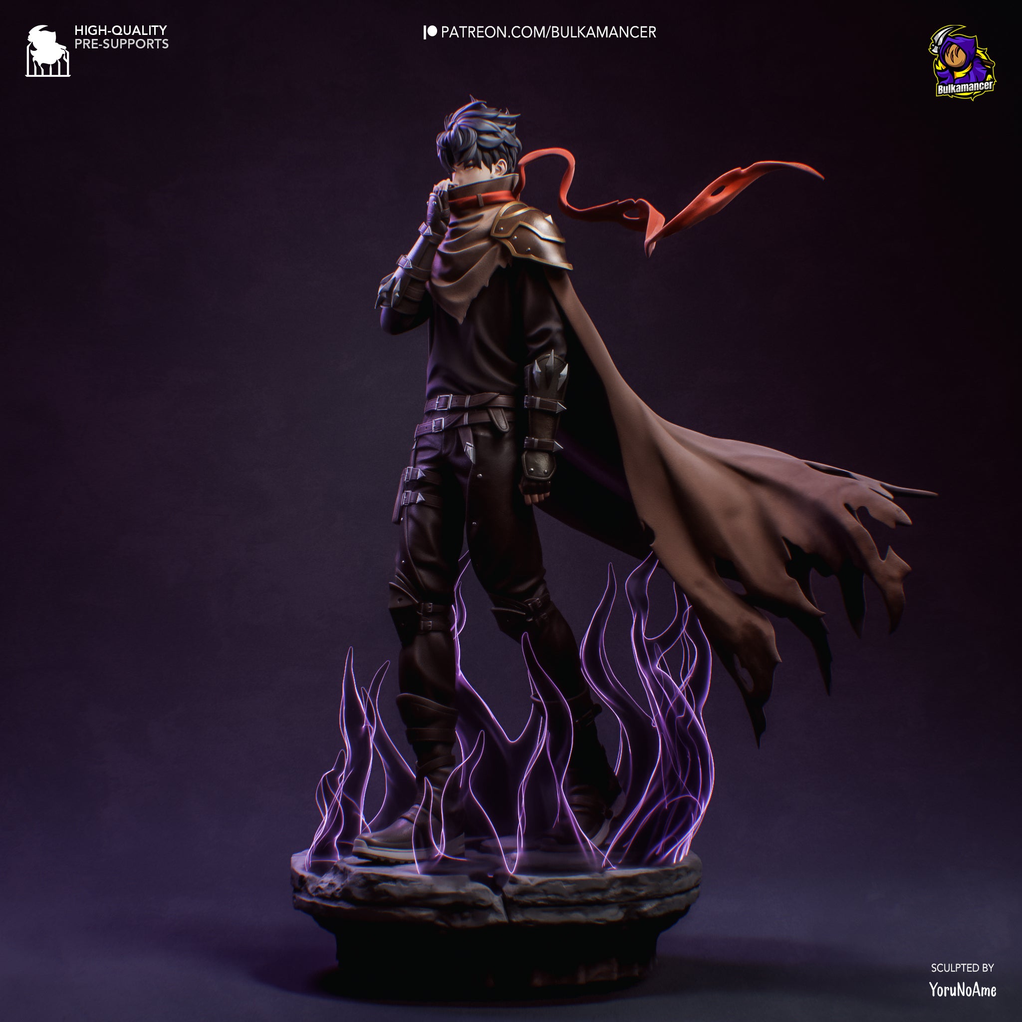 Sung Jin-Woo (Solo Leveling) resin figure by Bulkamancer — studio render 4