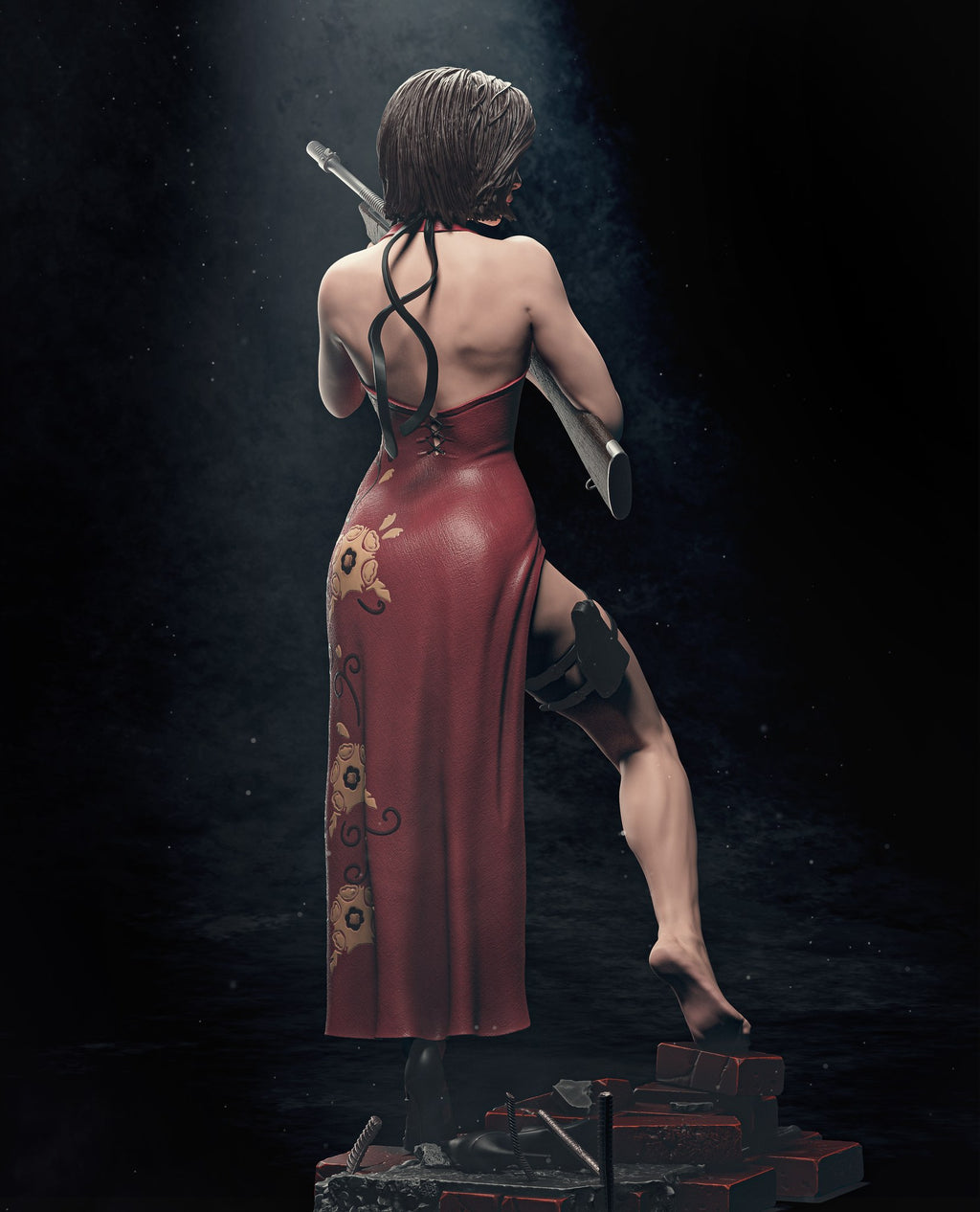 Ada Wong Resident Evil resin figure by CA 3D Studios — studio preview 2