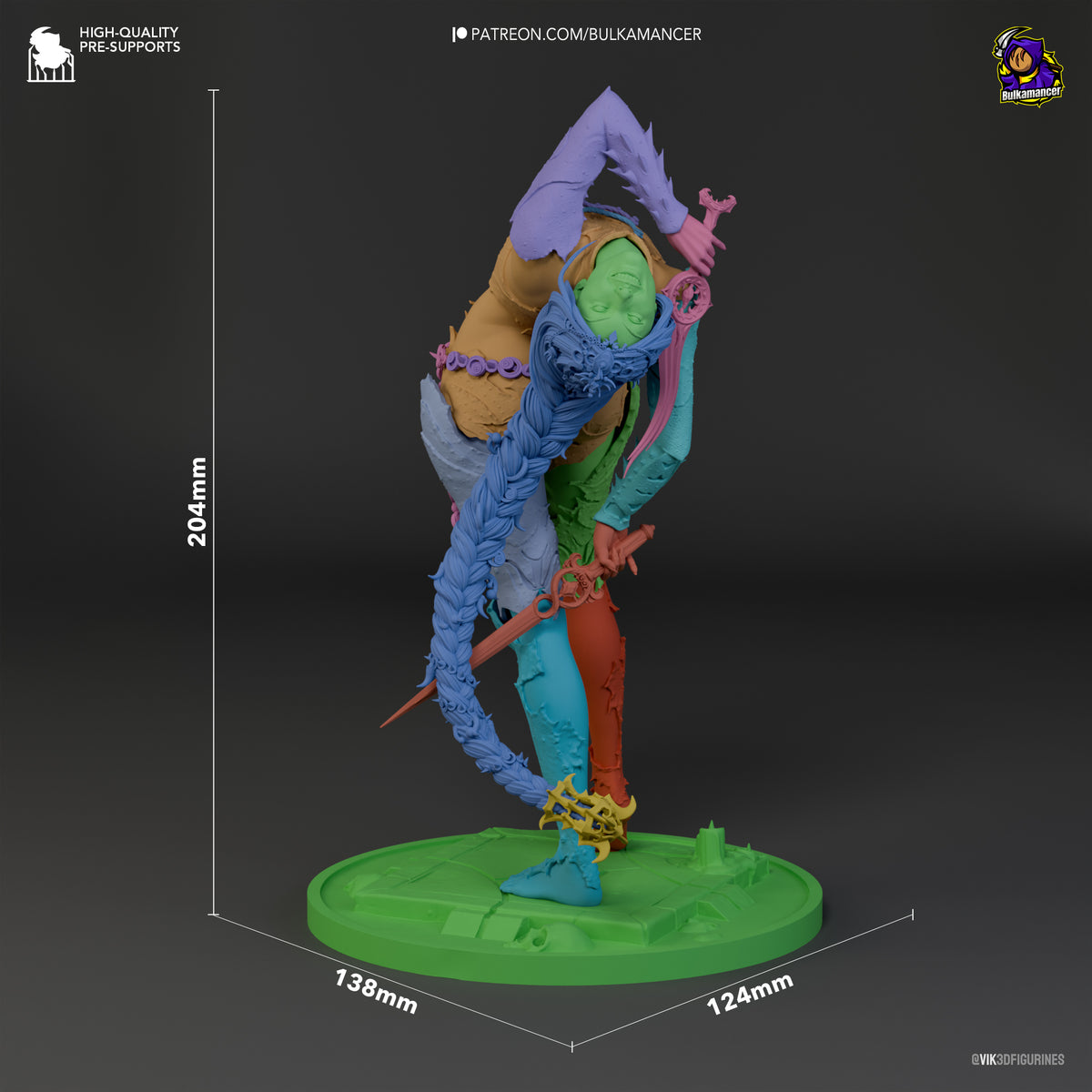 Orin the Red (Baldur's Gate) resin figure by Bulkamancer — studio render 6