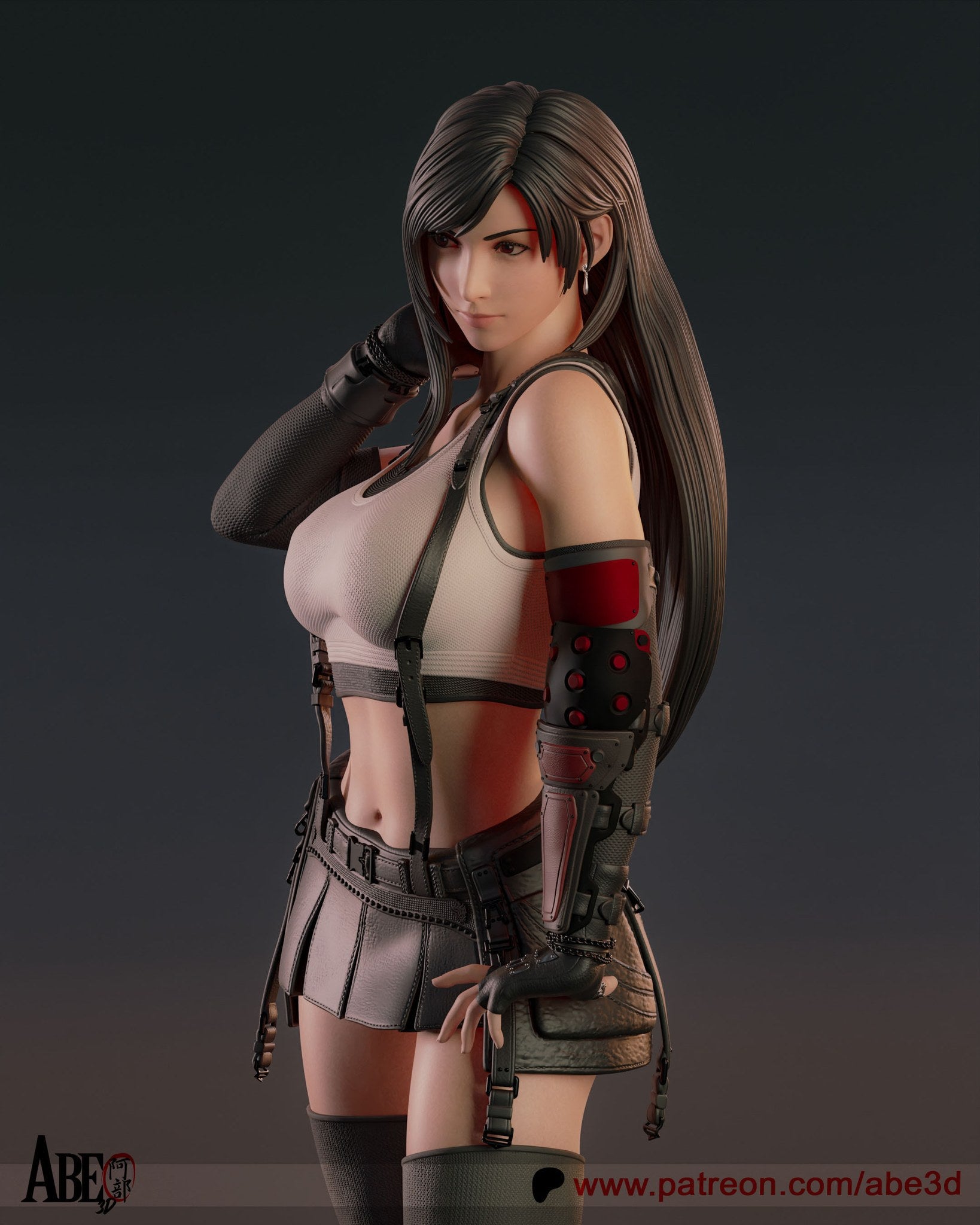 Tifa Lockhart (Final Fantasy) resin figure by Abe3D — studio render 12