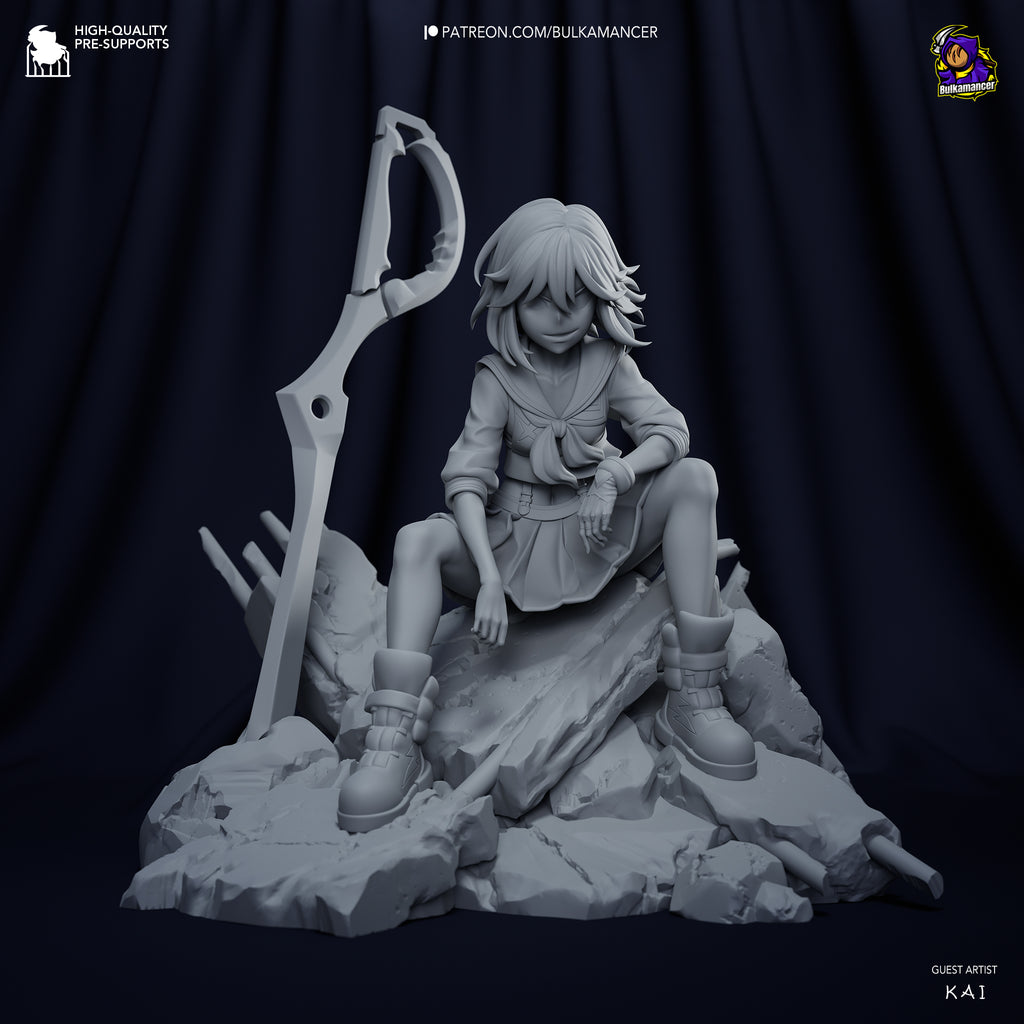 Ryuko Matoi (Kill la Kill) resin figure by Bulkamancer — studio render 8