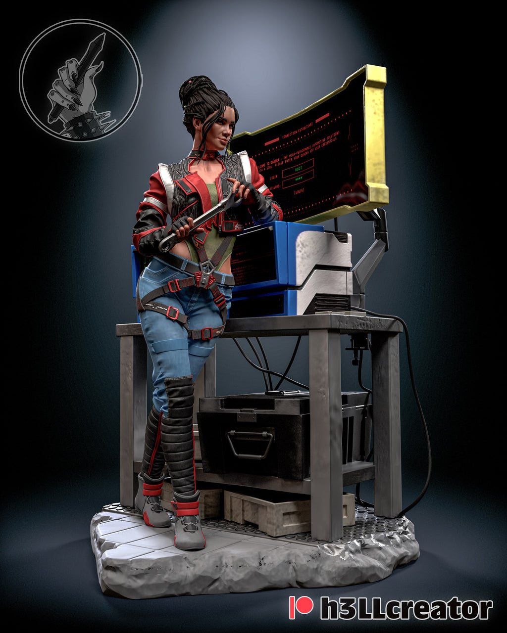 Panam Palmer (Cyberpunk 2077) resin figure by h3LLcreator — studio render 2