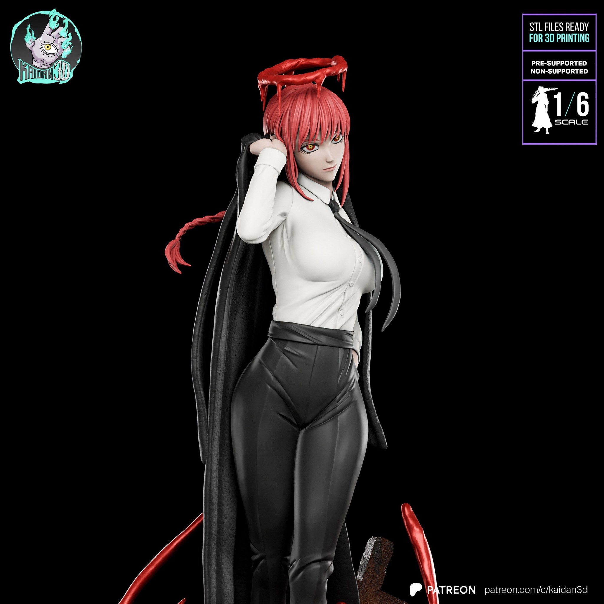 Makima (Chainsaw Man) resin figure by Kaidan 3D — studio render 2