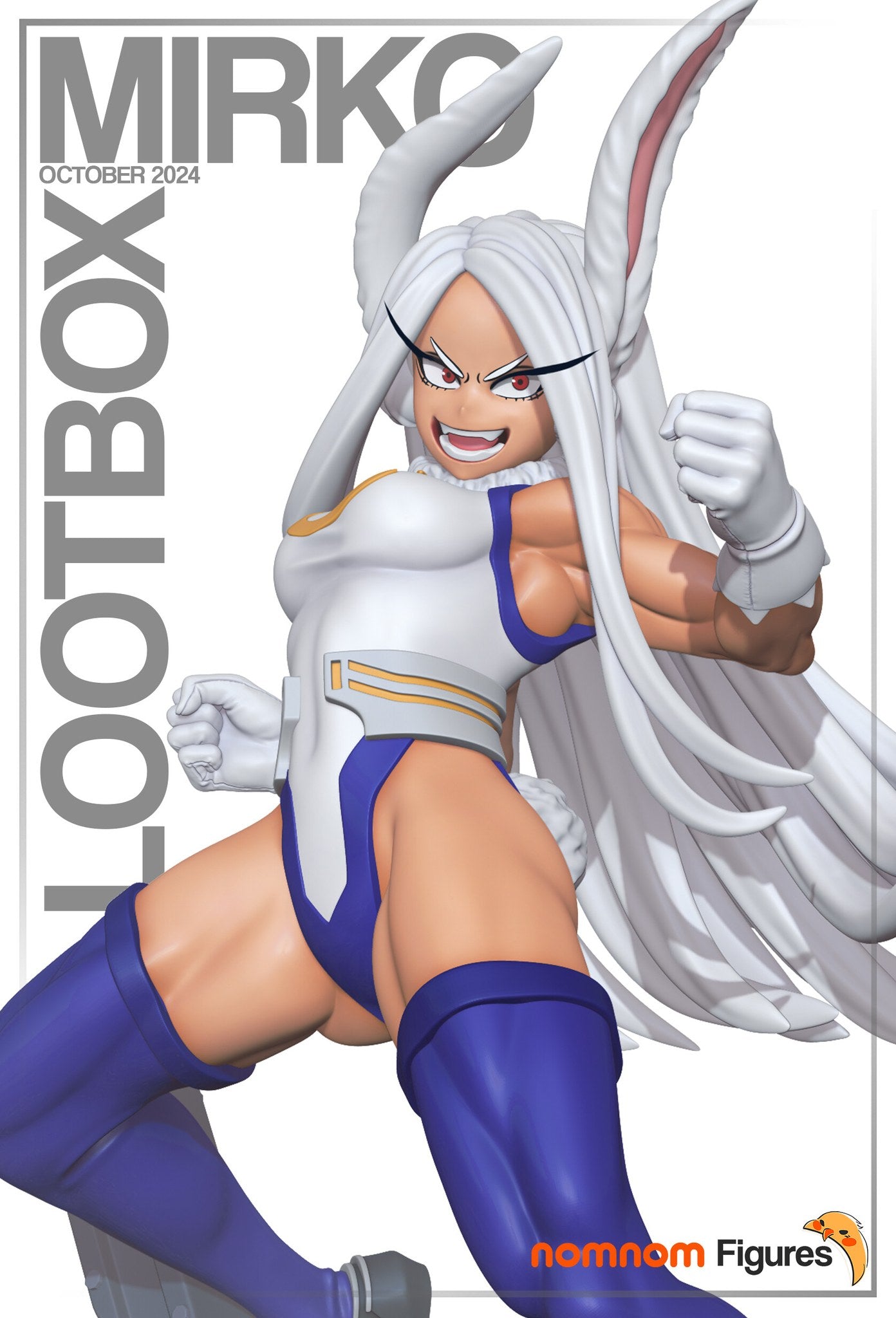 Mirko My Hero Academia resin figure by NomNom Figures — studio preview 1