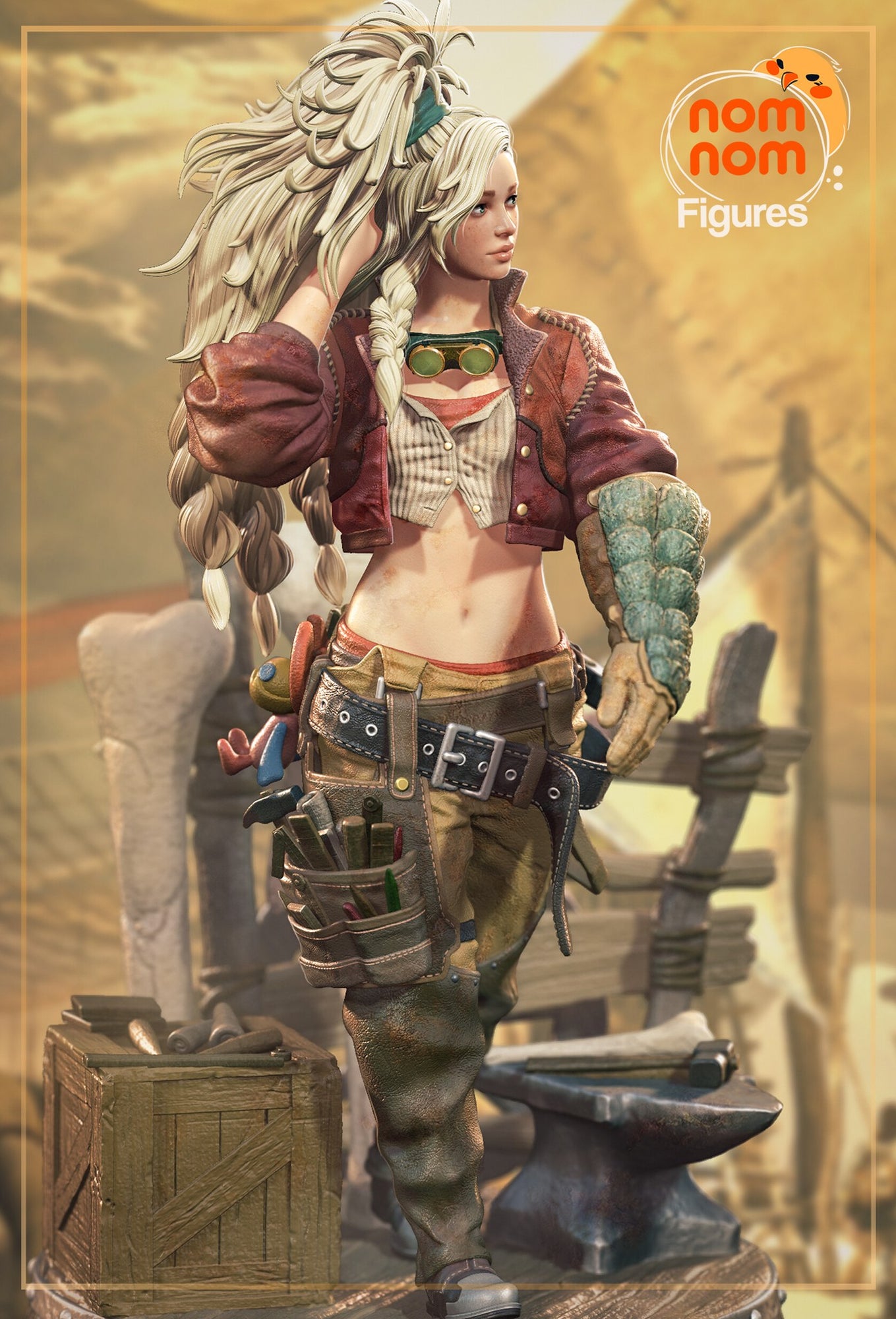 Gemma Monster Hunter resin figure by NomNom Figures — studio preview 1