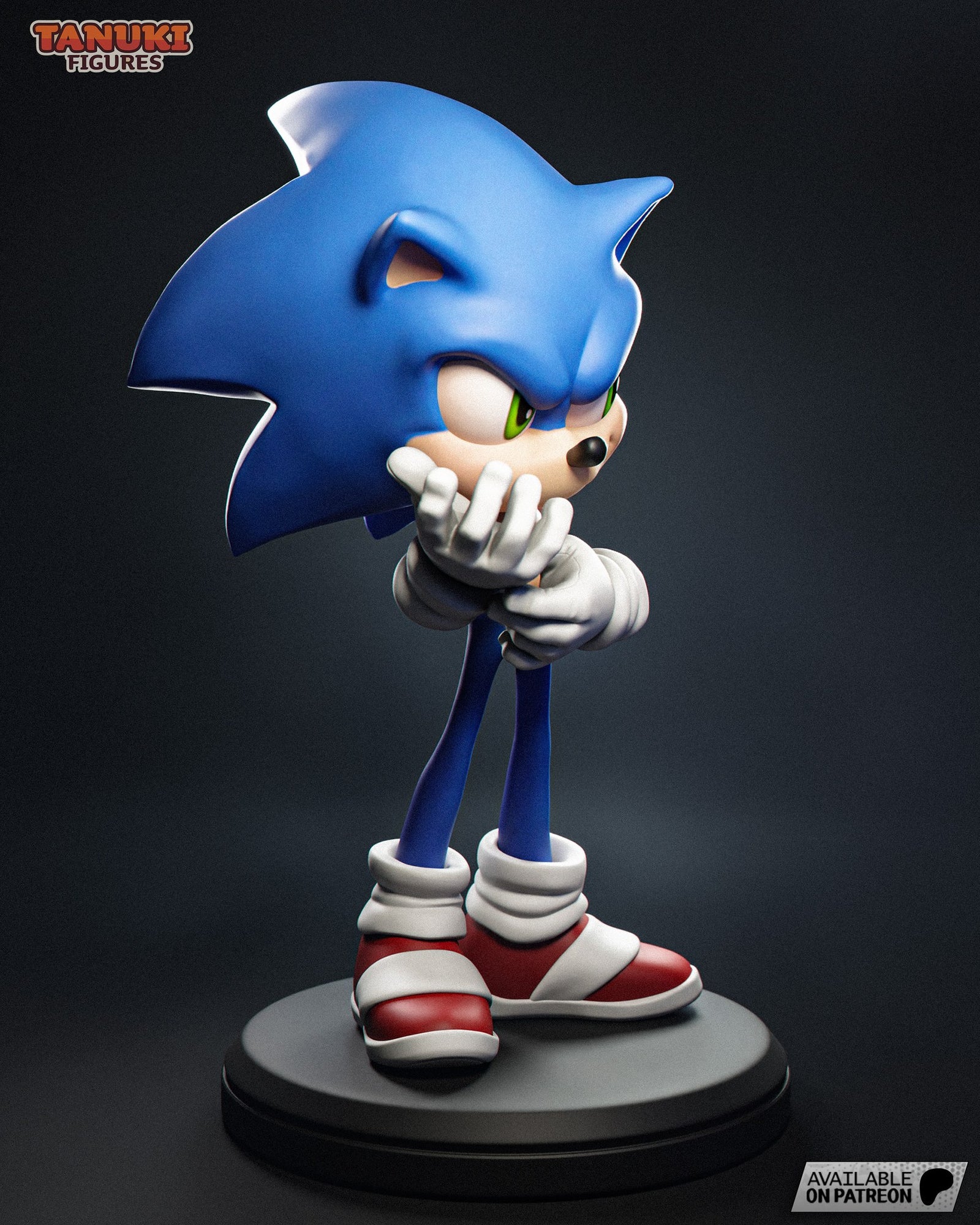 Sonic the Hedgehog (Sonic) resin figure by Tanuki Figures — studio render 5