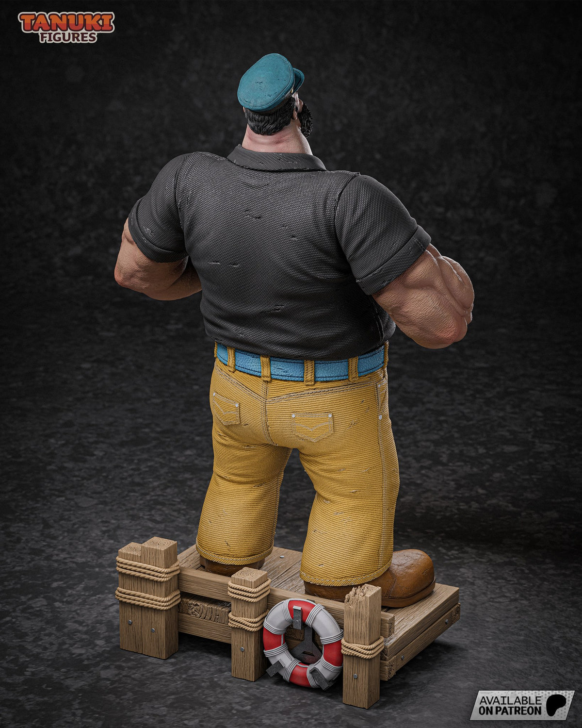 Bluto (Popeye) resin figure by Tanuki Figures — studio render 3