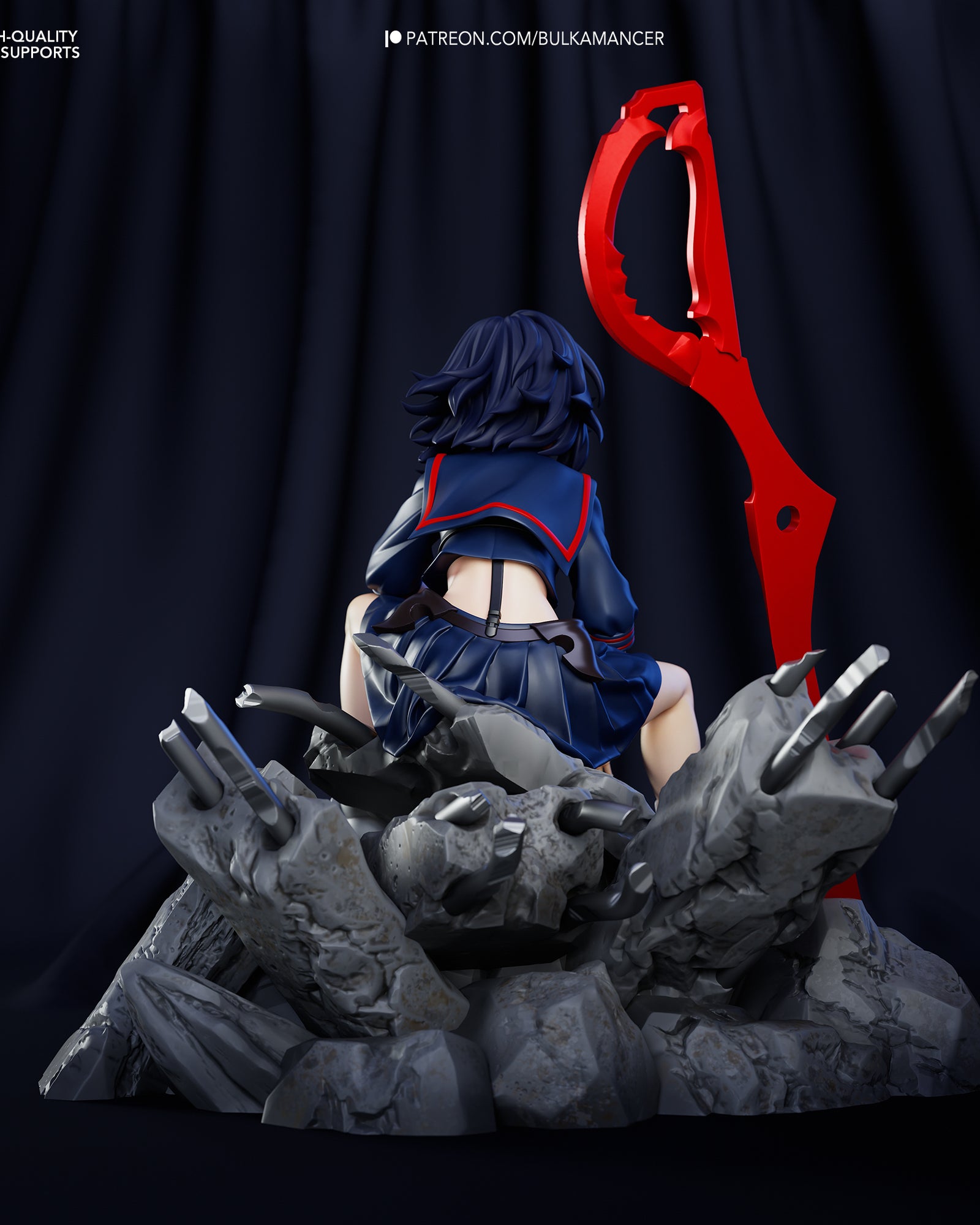 Ryuko Matoi (Kill la Kill) resin figure by Bulkamancer — studio render 4
