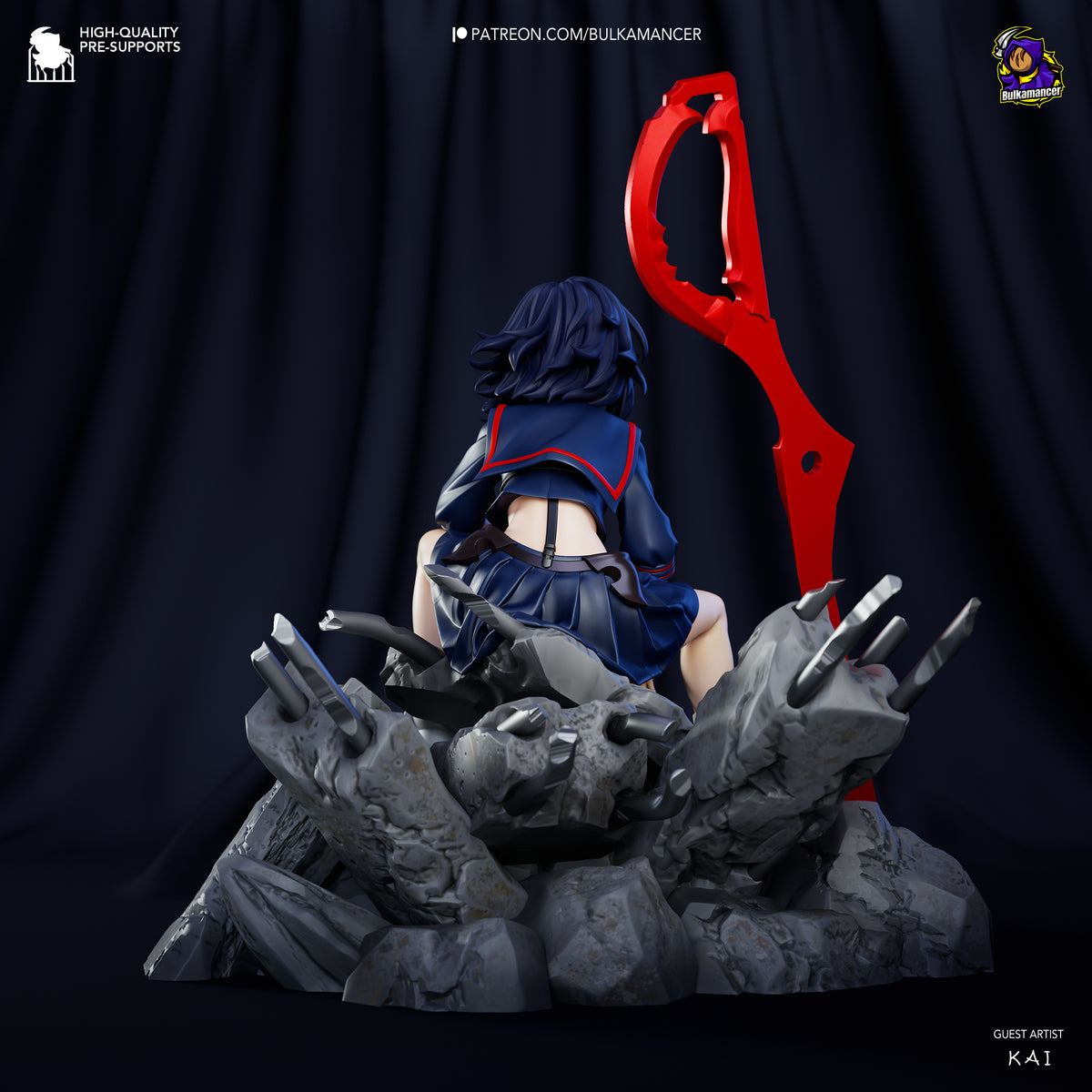 Ryuko Matoi (Kill la Kill) resin figure by Bulkamancer — studio render 4